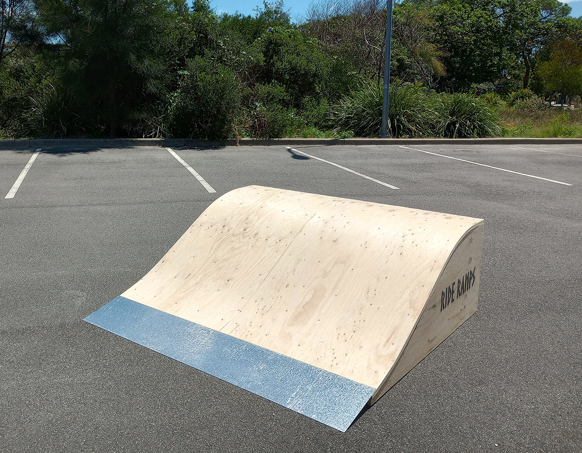 60cm high rolled flat bank (hump) skateboard ramp in a car park