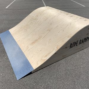 60cm high rolled flat bank skateboard ramp in raw timber