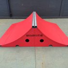 60cm high spine skateboard ramp in red