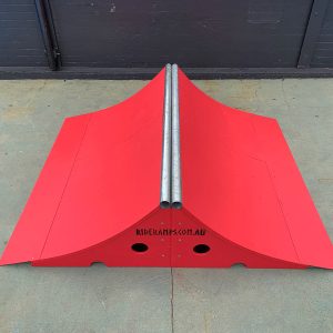 60cm high x 180cm wide spine ramp in red.