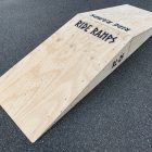25cm high double launch (wedge skateboard ramp) rooftop combo in raw timber.