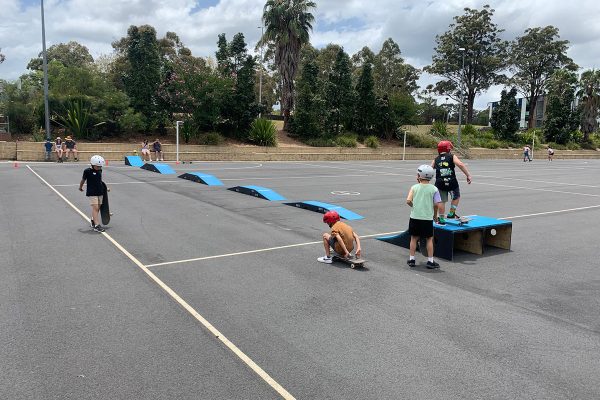 Ride Ramps Launch Pad Ramps at a skateboarding birthday party 2024