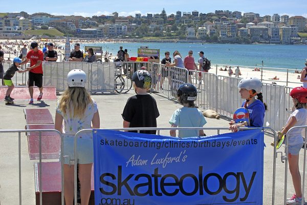 Skateology skateboarding event for Waverley Council at Bondi Beach